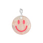 Anhänger Smiley aprikosengelb/silber