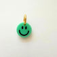 Anhänger Smiley grün/gold