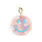 Anhänger Smiley rosa/hellblau