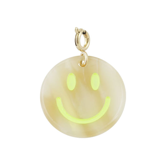 Anhänger Smiley beige