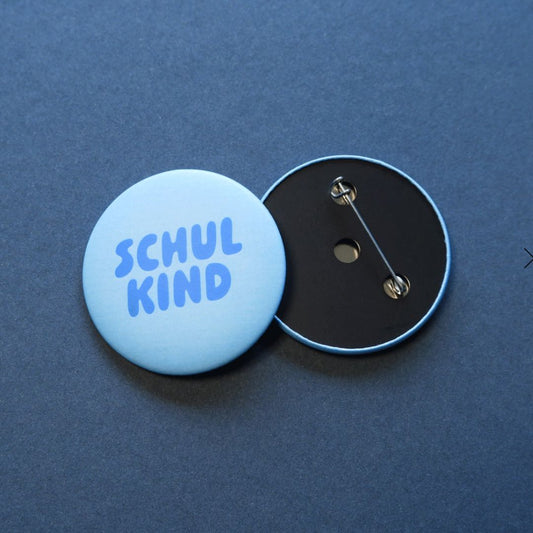 Ansteckbutton 'SCHULKIND' blau