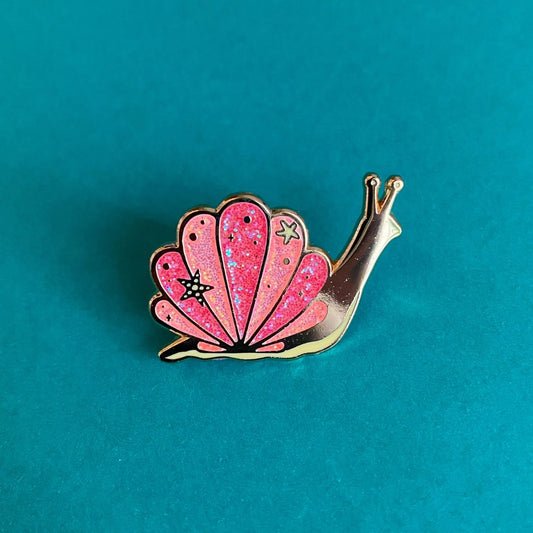 Anstecker 'Schnecken Pin' rosa