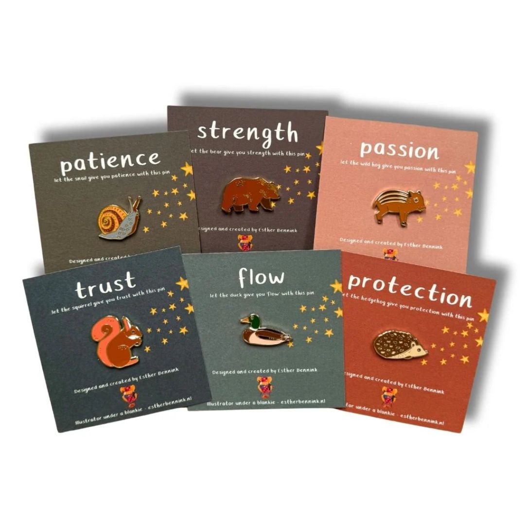 Ansteckpin mit verschiedenen Bedeutungen