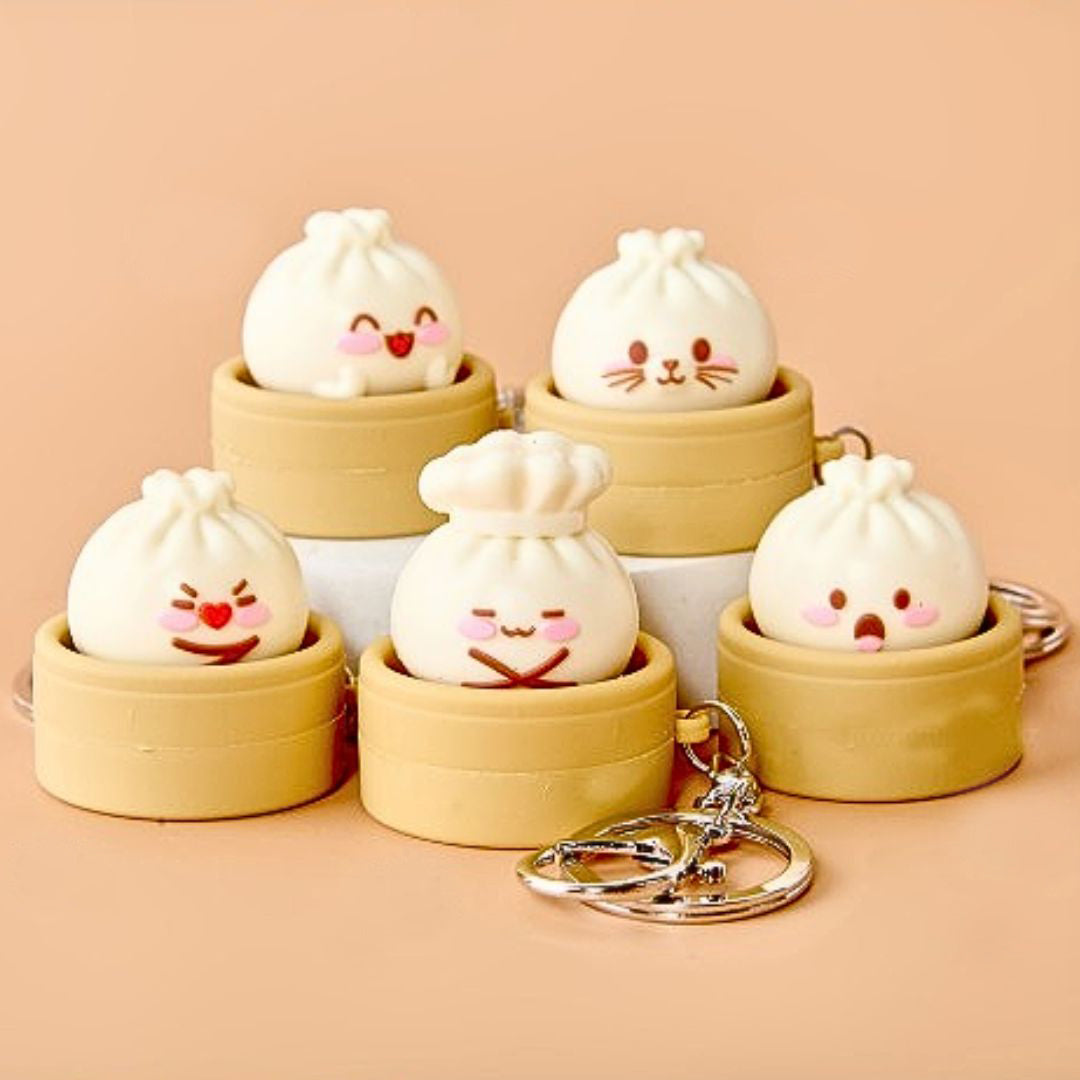 ANTI STRESS | Fidget-Pop Schlüselanhänger 'Knoblauch Freunde Clicker'