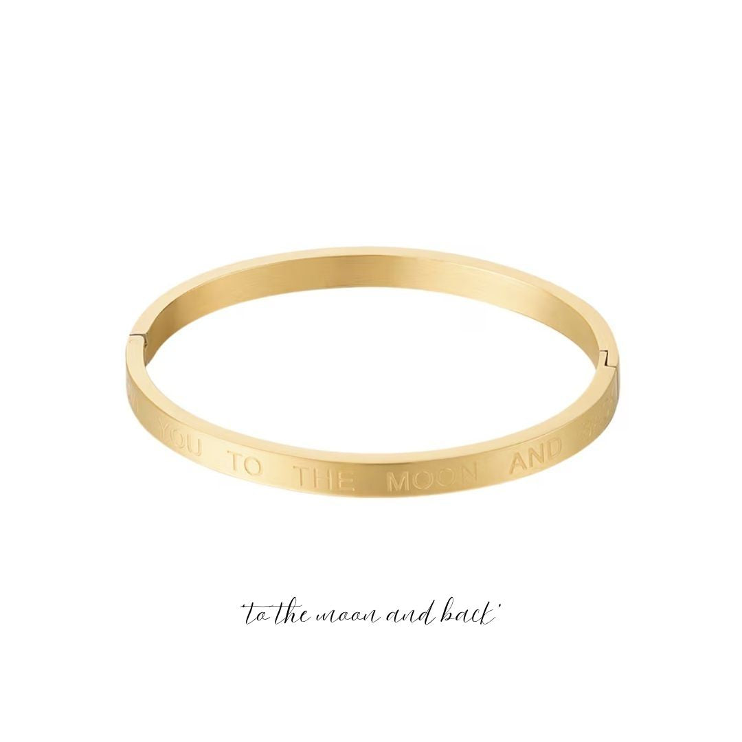Armband Classic gold 'love you to the moon and back'