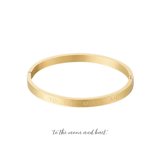 Armband Classic gold 'love you to the moon and back'