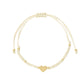 Damen Armreif geflochten mit Herz 'beige'