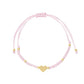 Damen Armreif geflochten mit Herz 'pink'