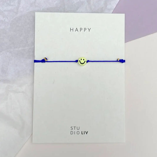 STUDIO LIV /Armband 'SMILEY' kobaltblau