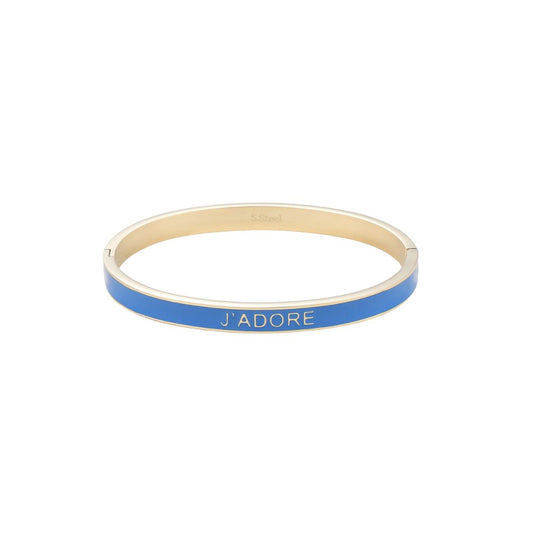 Damen Armreif mit Schriftzug 'J'adore'  blau