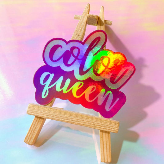 Aufkleber holografisch Color Queen' Regenbogen Sticker