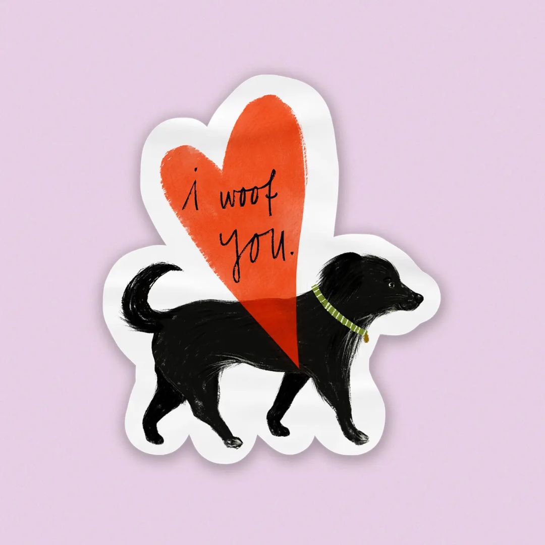 Aufkleber 'I Woof You'