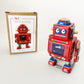 Aufziehspielzeug Roboter klein rot
