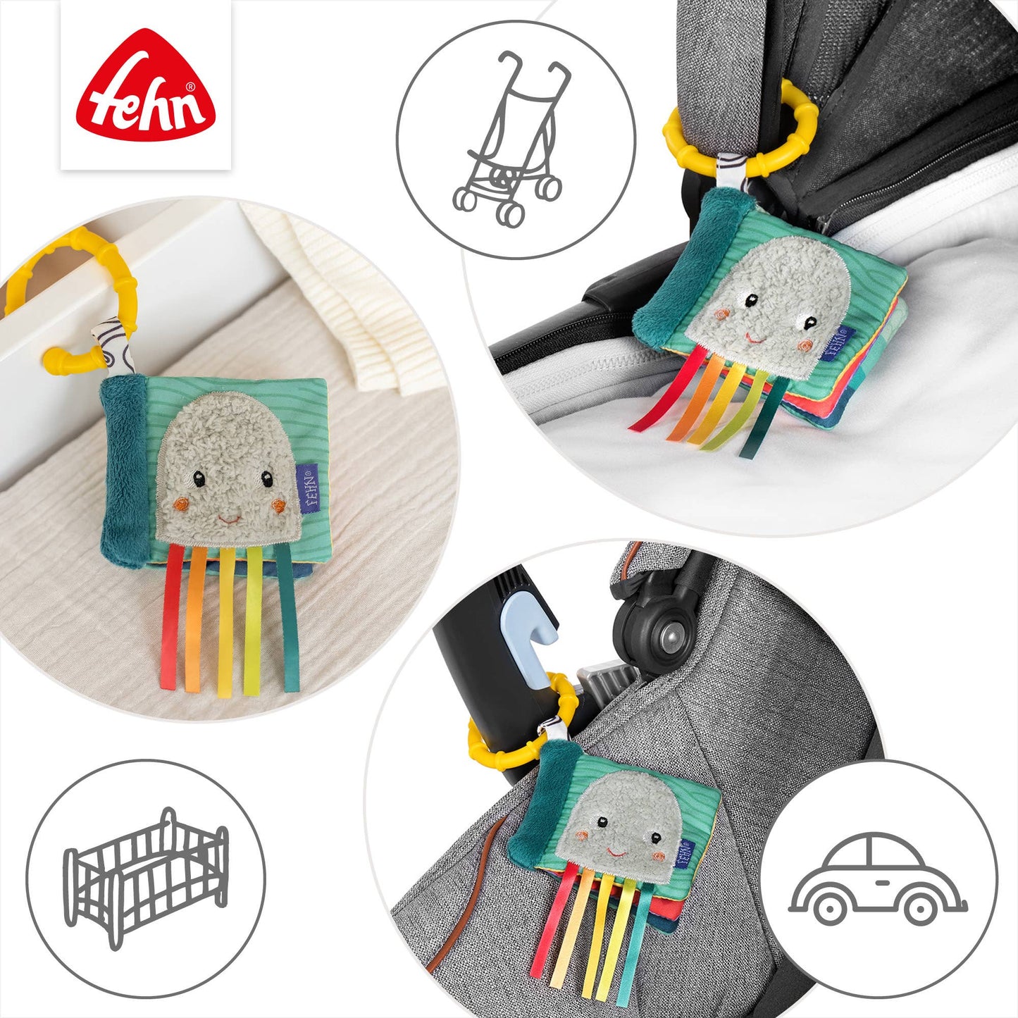Mini-Knisterbuch Tintenfisch - Fühlbuch mit Natur-Motiven