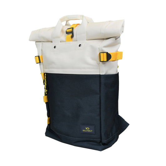 Rolltop-Rucksack mehrfarbig elfenbein/marineblau