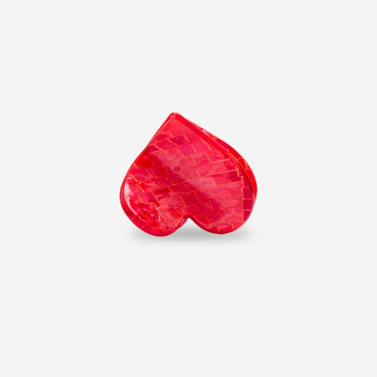 Damen Haarklammer in Herzform 'Lovely Heat' rot