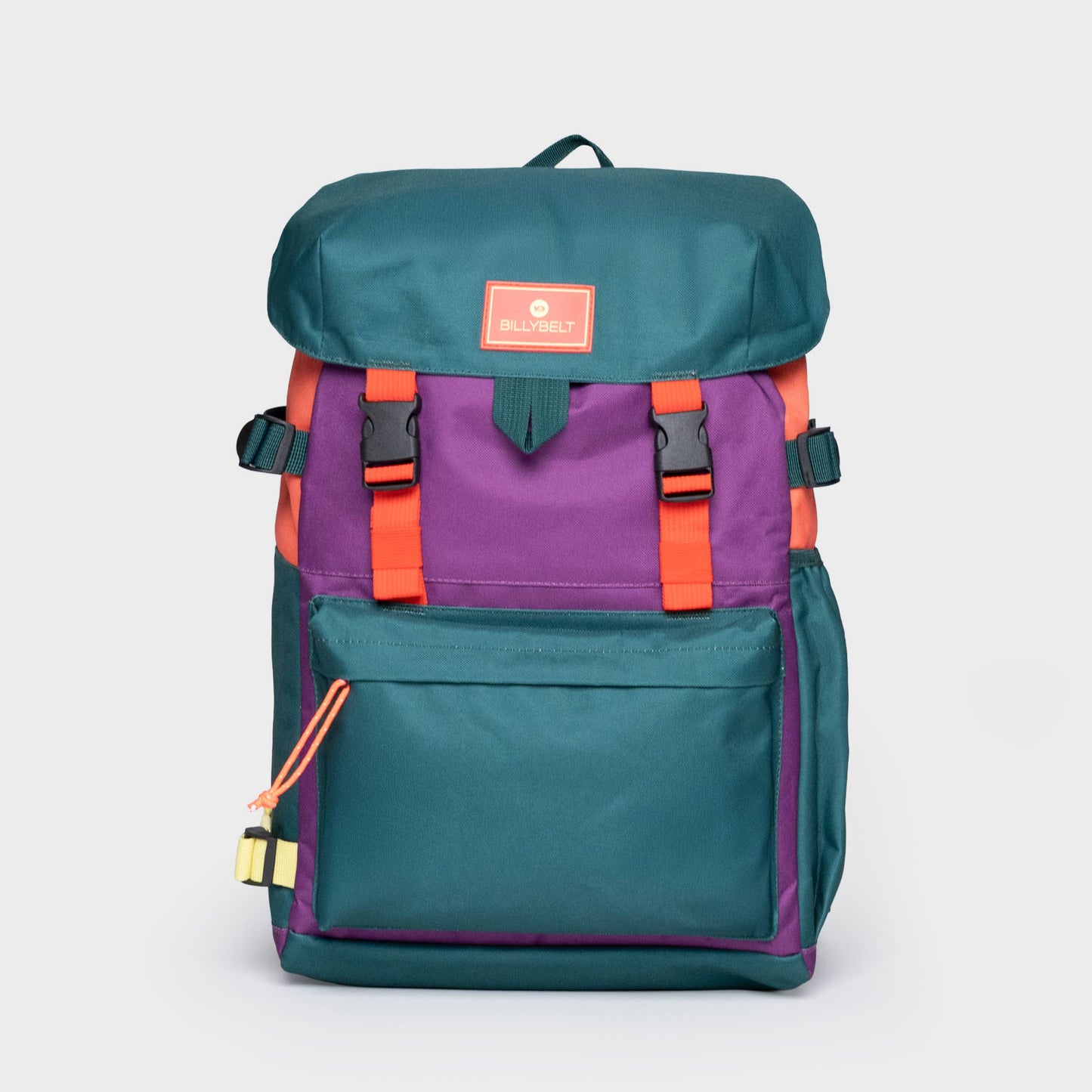 Rolltop-Rucksack mehrfarbig grün/violett