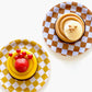 CHECKER Untersetzer, Herbstfarben, 11 cm, 4 Stück