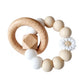 Happy Beißring 'Daisy' aus Holz mit Perlen und Blume