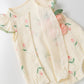 Baby Fly Sleeves Body mit Mütze 'Tulips' creme