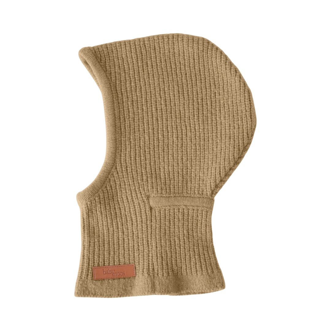 Baby & Kinder Balaclava Sturmhaube GOTS Bio-Baumwolle karamell