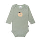 Baby Langarmbody mit Print 'Donut whats up' grün