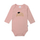 Baby Langarmbody mit Print 'Croissant' rosa