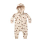 Overall beige mit Dackel Allover Print
