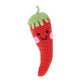 Handgemachte Baby Rassel 'Chili Schote' rot