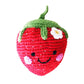Handgemachte Baby Rassel 'Erdbeere'