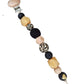 Schnullerkette 'Heart' schwarz/gold/leopard