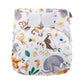 Badewindel mit Klettverschluss 0-3J Onesize Wildtiere