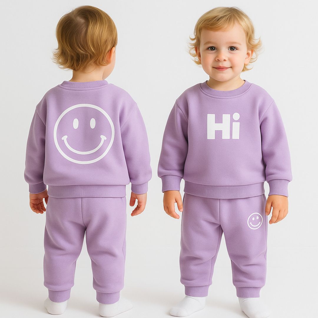Outfit Set Sweatshirt und Jogger purple