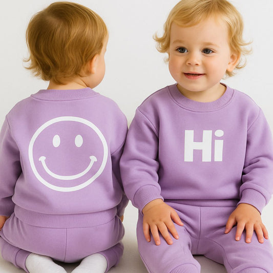 Outfit Set Sweatshirt und Jogger purple