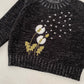 Kinder Grobstrick Pullover 'Dandelion' anthra