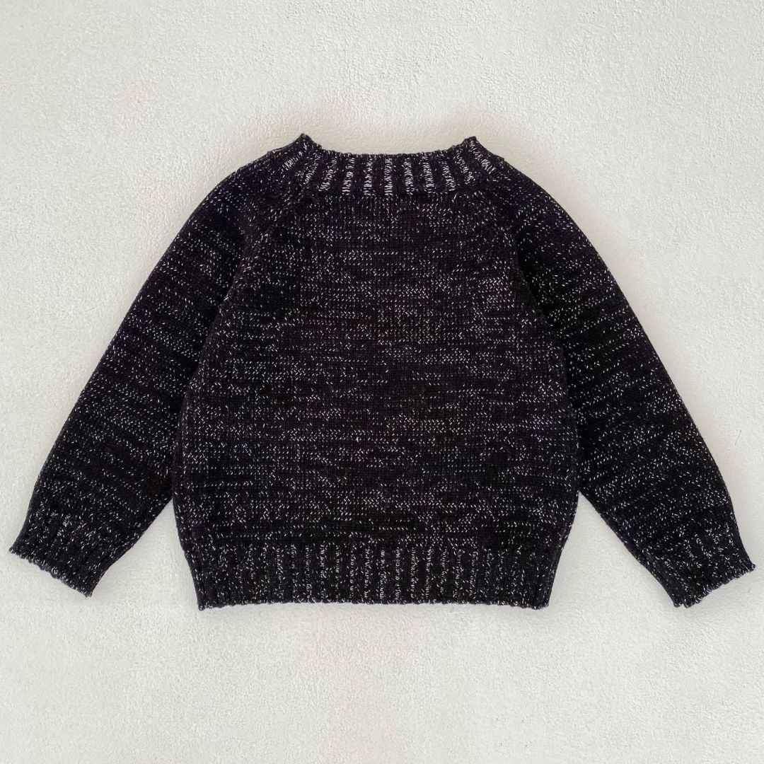 Kinder Grobstrick Pullover 'Dandelion' anthra