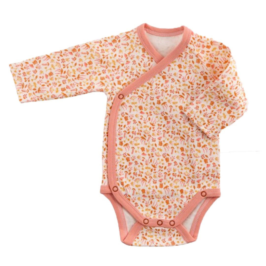 Baby Wickel-Body mit floralem Muster