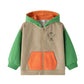 Sweatshirtjacke mit Colorblockdesign 'Tomato'