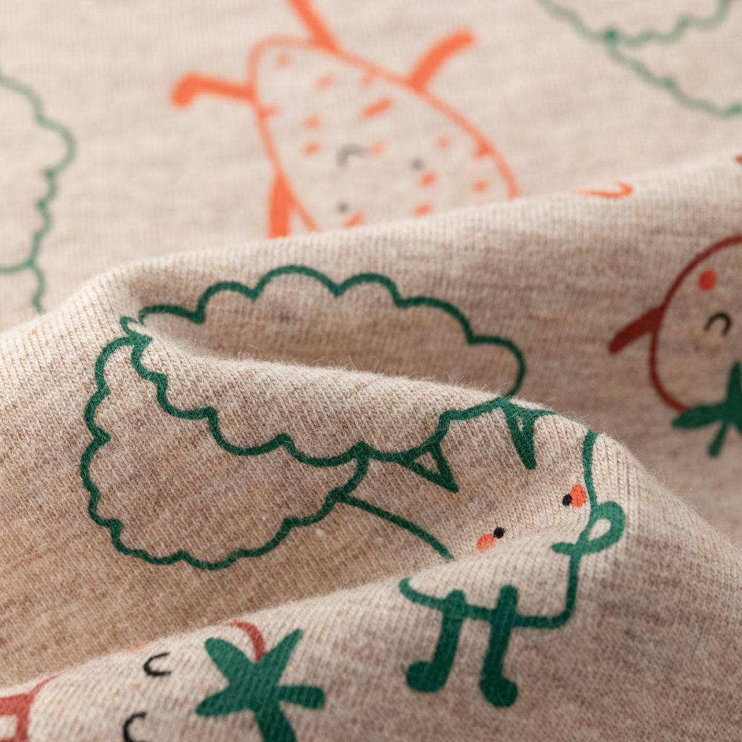 Baby Langarmshirt 'Vegetables' sand