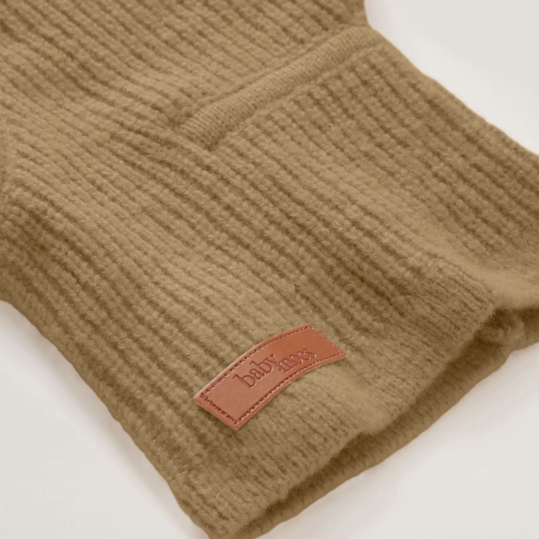 Baby & Kinder Balaclava Sturmhaube GOTS Bio-Baumwolle karamell