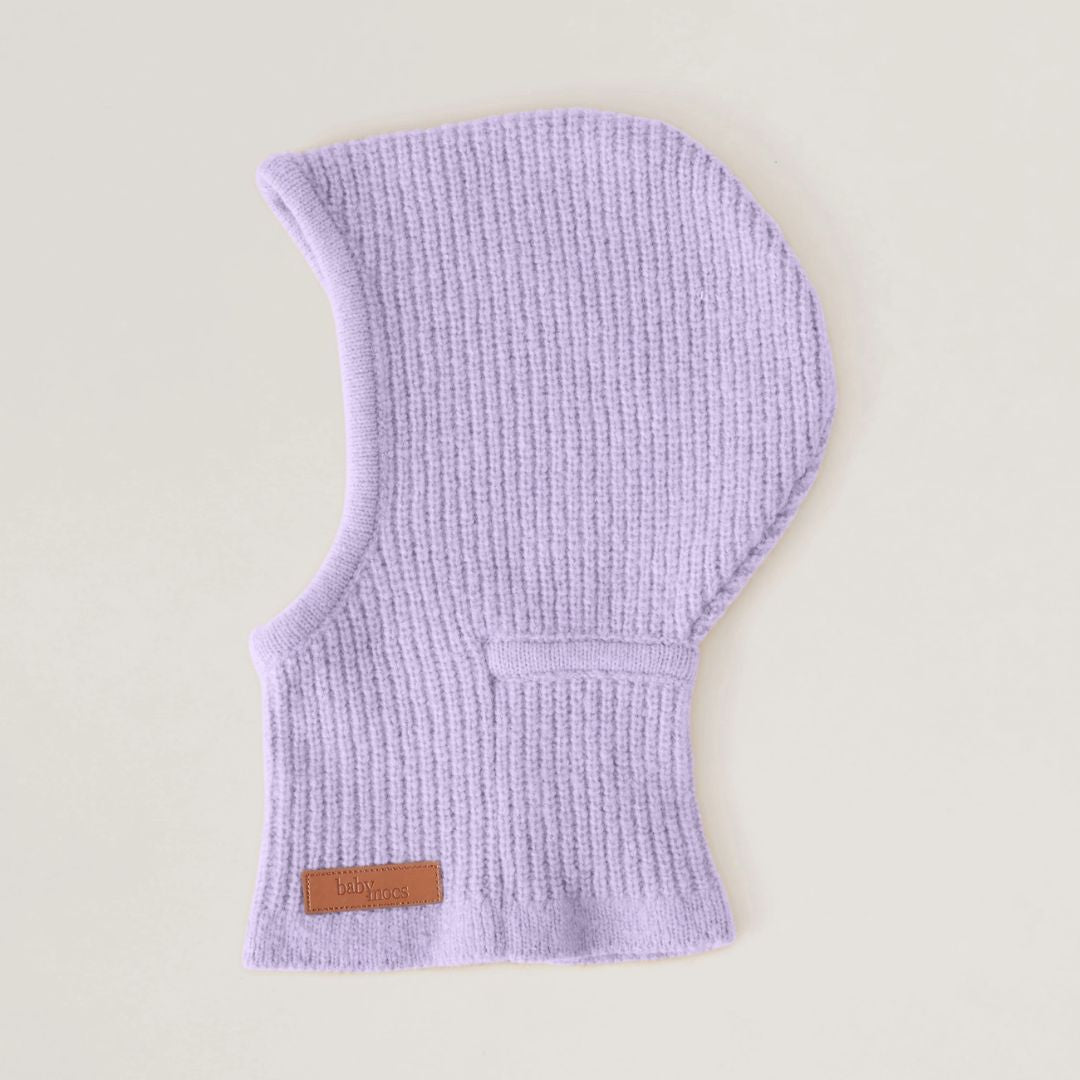 Baby & Kinder Balaclava Sturmhaube GOTS Bio-Baumwolle flieder