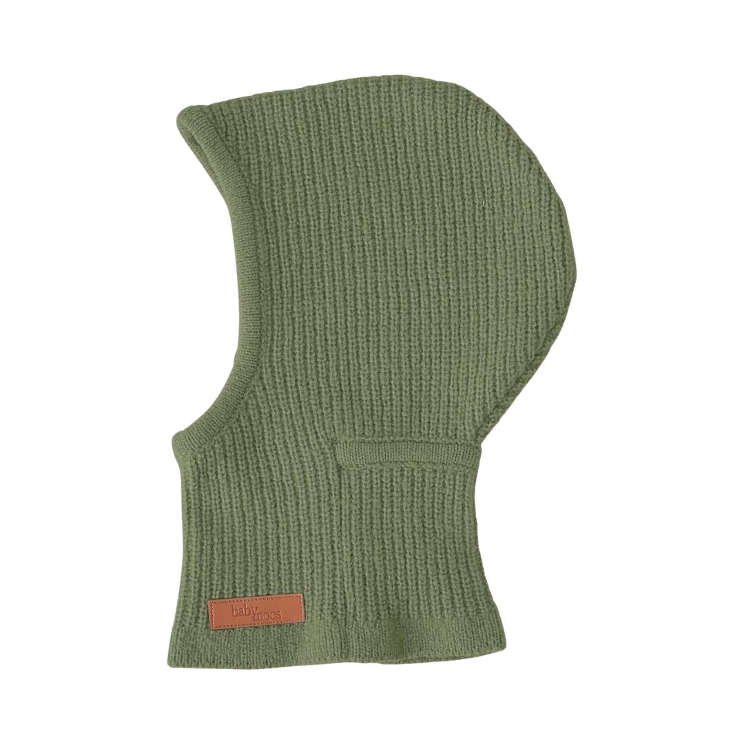 Baby & Kinder Balaclava Sturmhaube GOTS Bio-Baumwolle olive