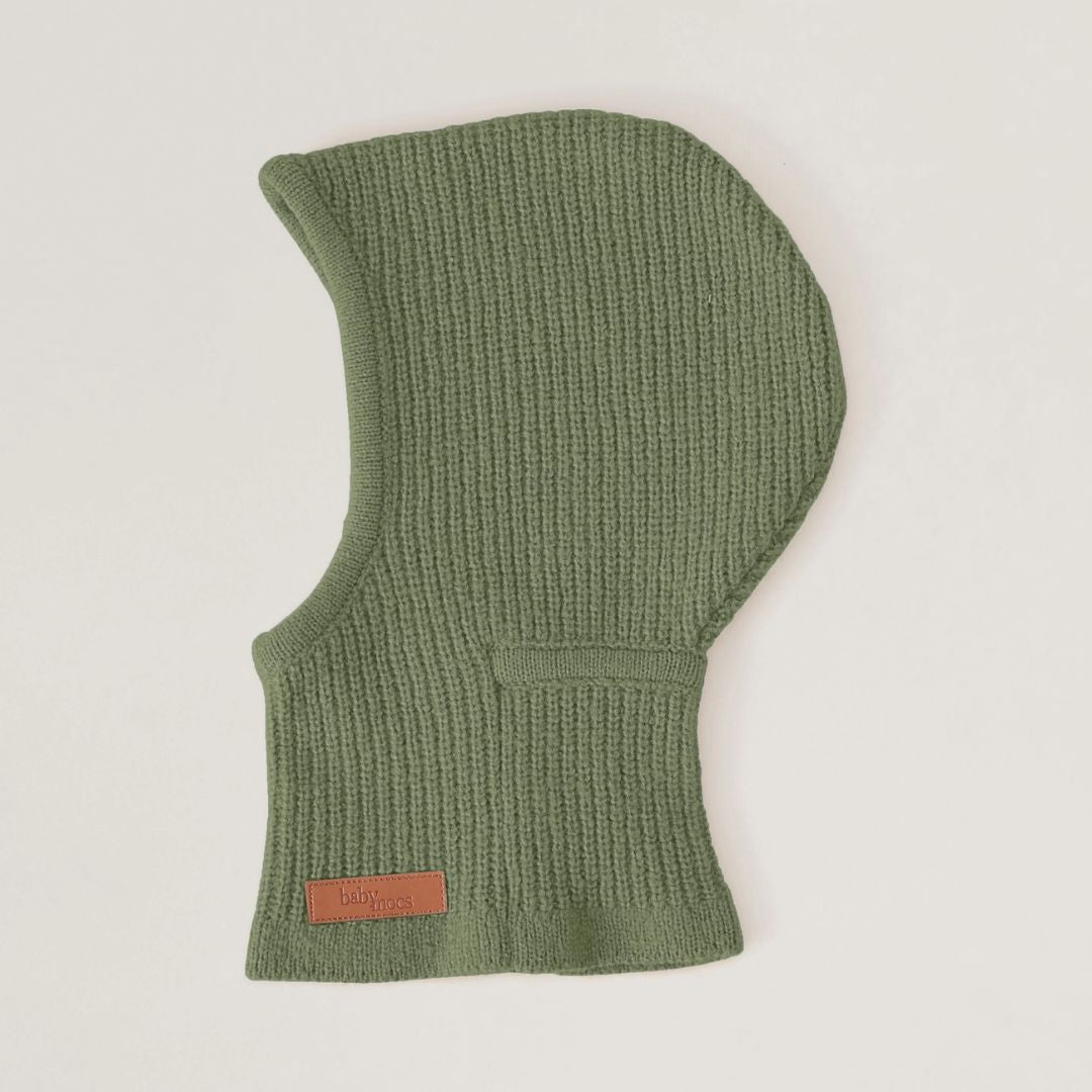 Baby & Kinder Balaclava Sturmhaube GOTS Bio-Baumwolle olive