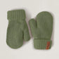 Kinder Fäustlinge mit Rippstrick und weichem Eco-Fleece-Futter olive