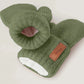 Kinder Fäustlinge mit Rippstrick und weichem Eco-Fleece-Futter olive