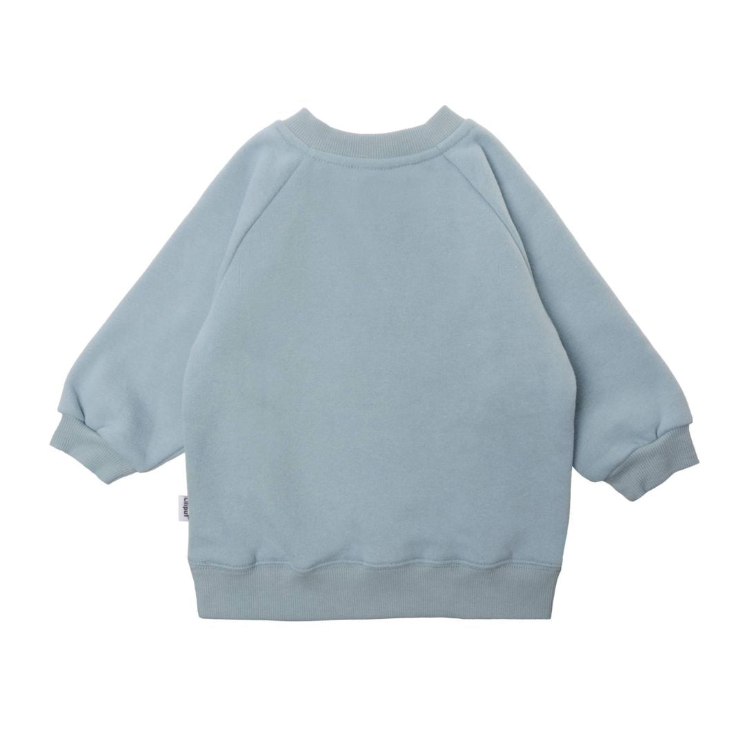 Sweatshirt in hellblau mit Print "Croissant"