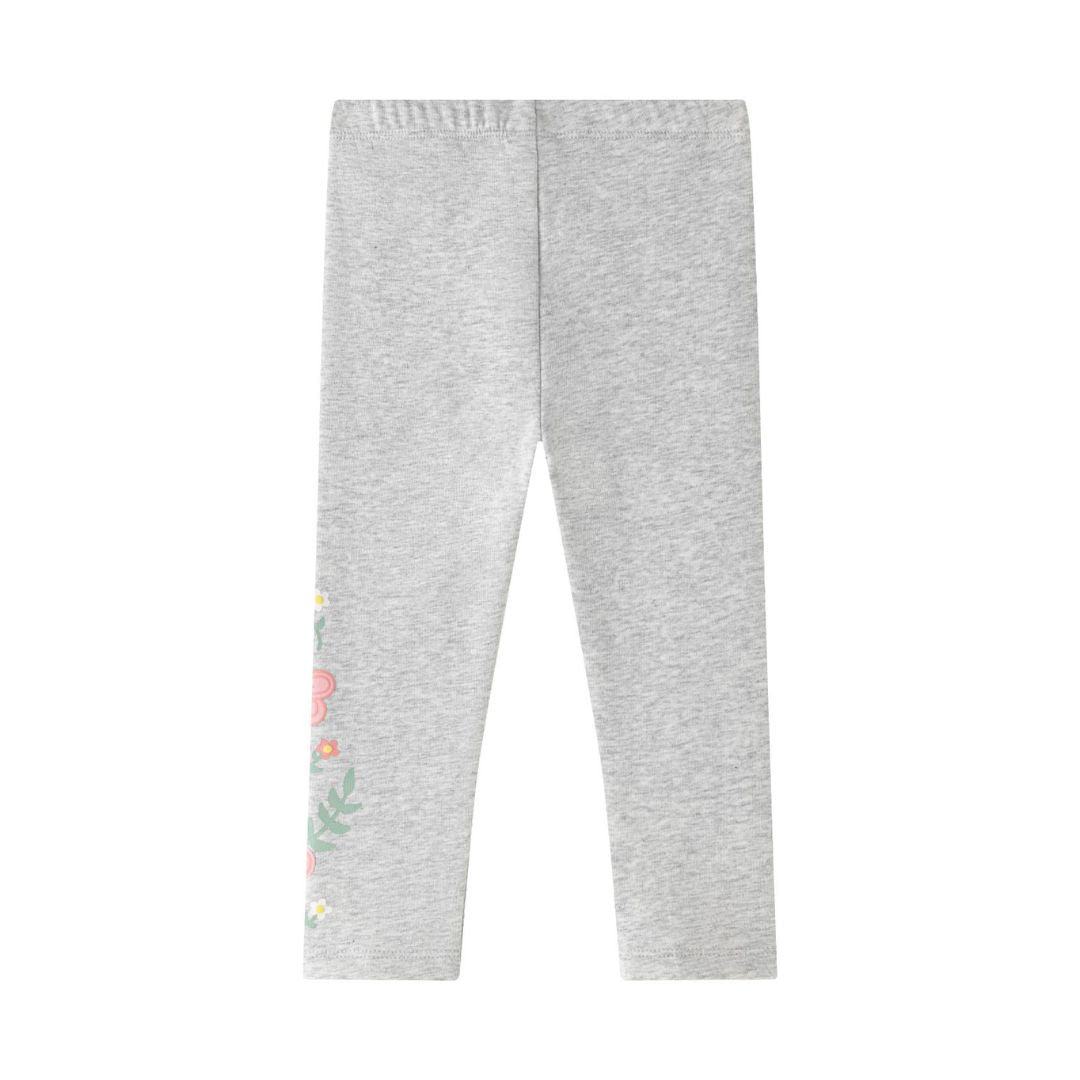 Jeggings mit Blumenmuster grau