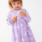 Baby Sweatshirtkleid mit Allovermuster flieder