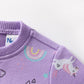 Baby Sweatshirtkleid mit Allovermuster flieder
