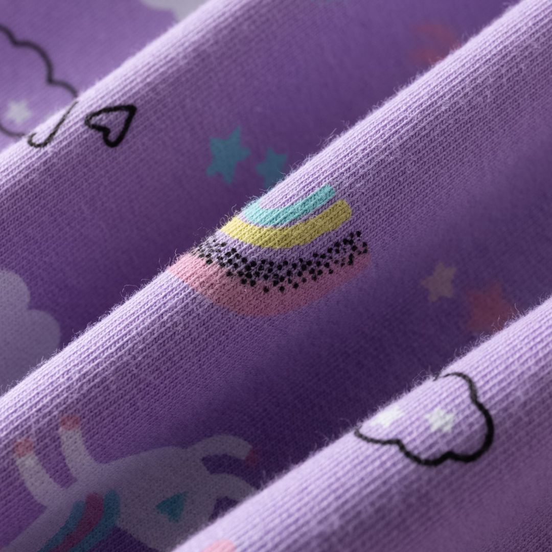 Baby Sweatshirtkleid mit Allovermuster flieder